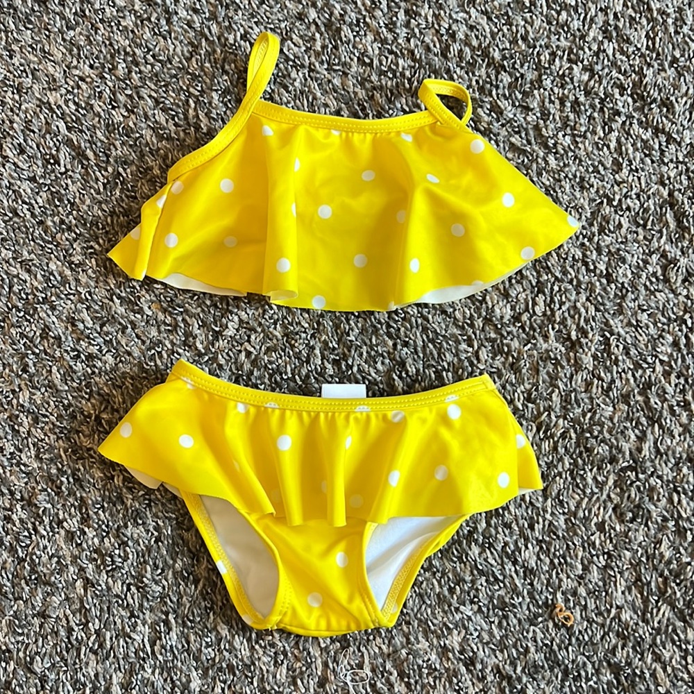 Yellow polka dot bikini